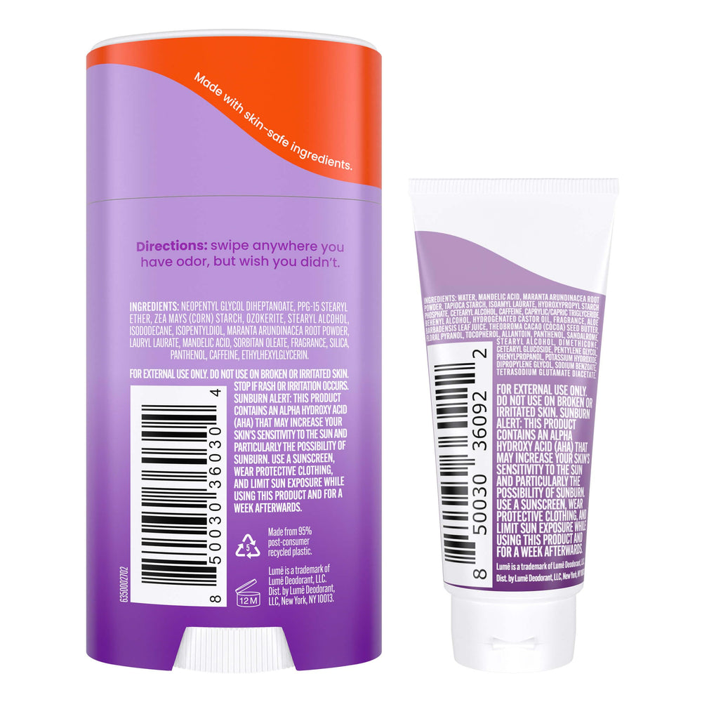 Lume desodorante corporal crema invisible lavanda-salvia, protección discreta y absorción rápida.