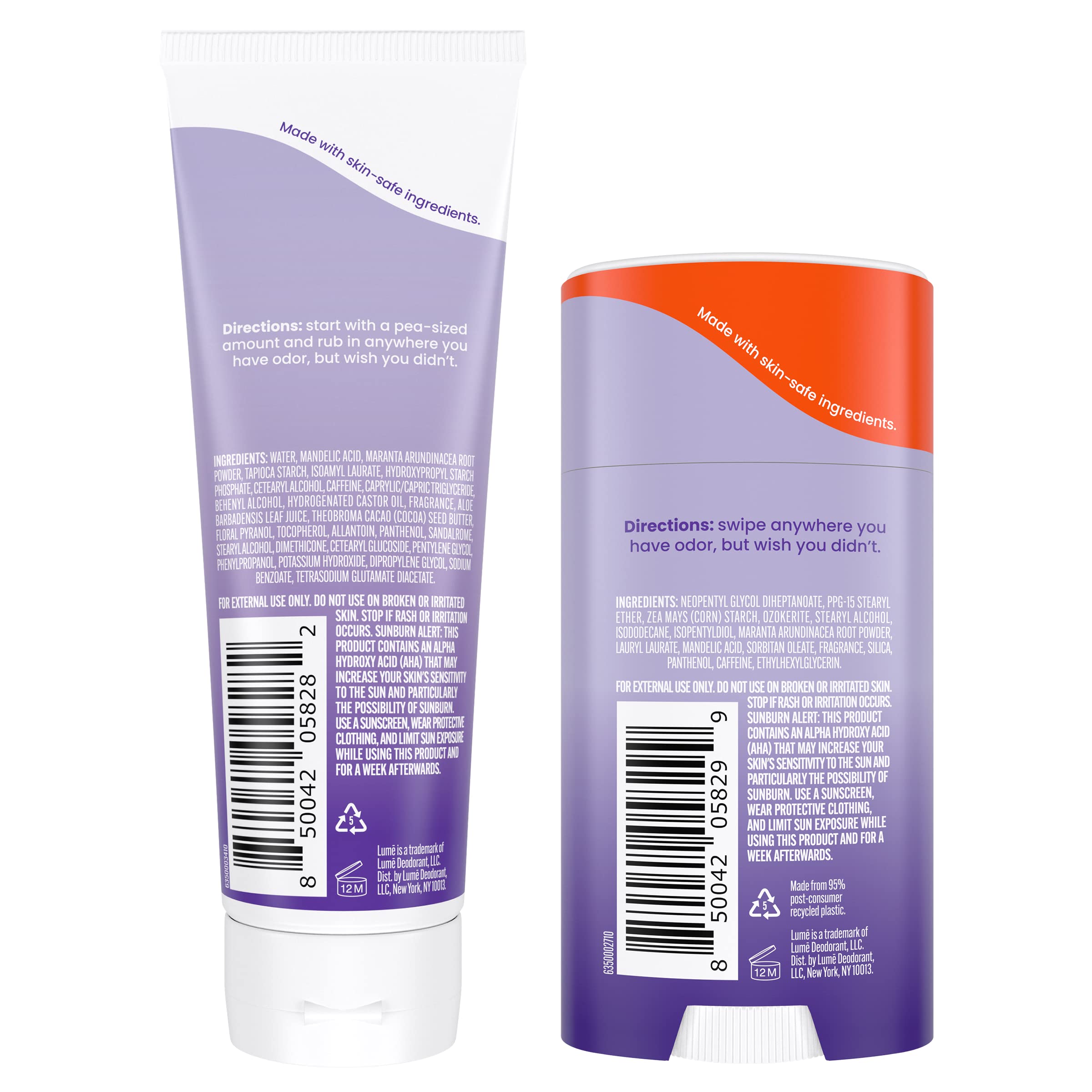 Lume invisible cream application close-up showing smooth rub-in on skin.