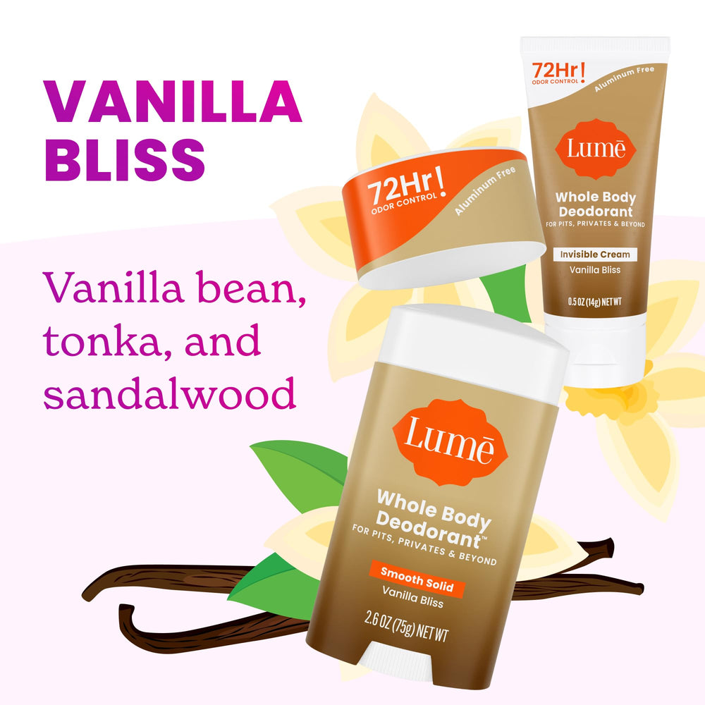 Lume Invisible Cream texture on skin provides quick odor control.