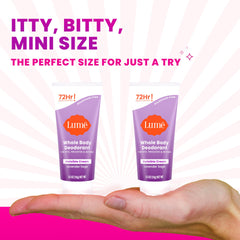 Lume mini travel-size cream-tube provides on-the-go protection.