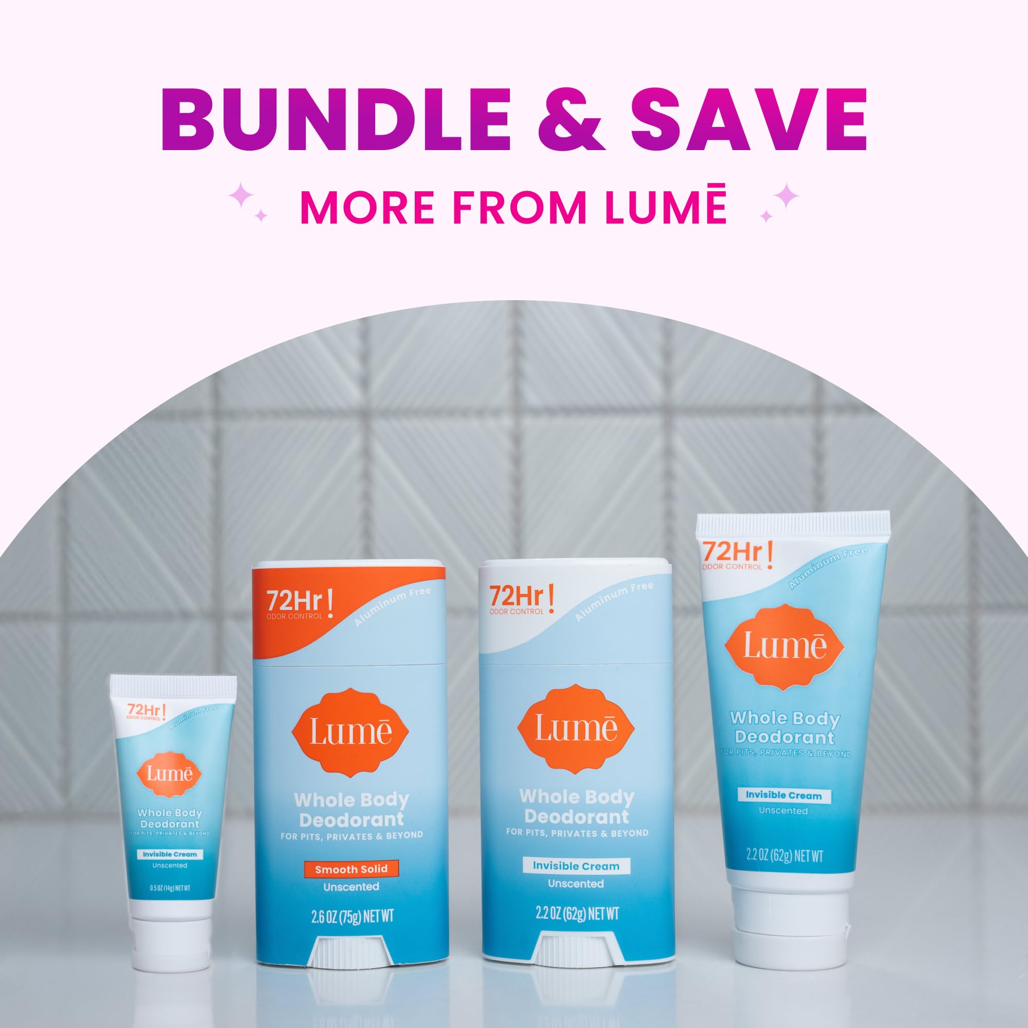 Lume Pack-of-two display conveys value and daily convenience