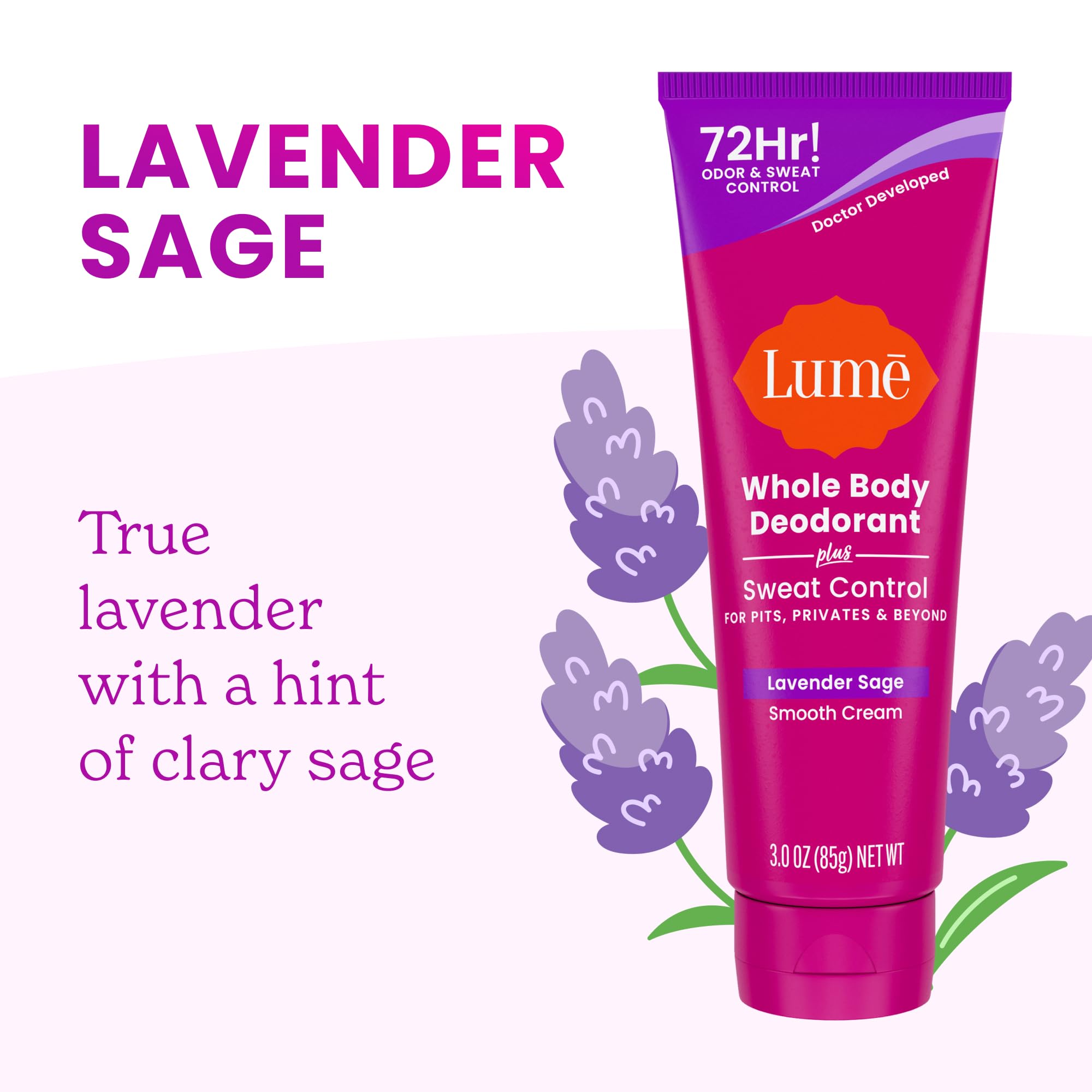 Paraben-free hypoallergenic Lume designed for sensitive skin