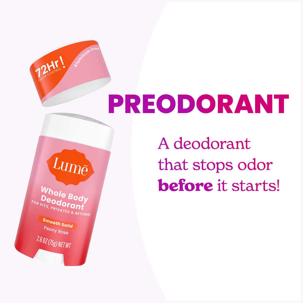 Lume skin-loving formula with a balanced pH.