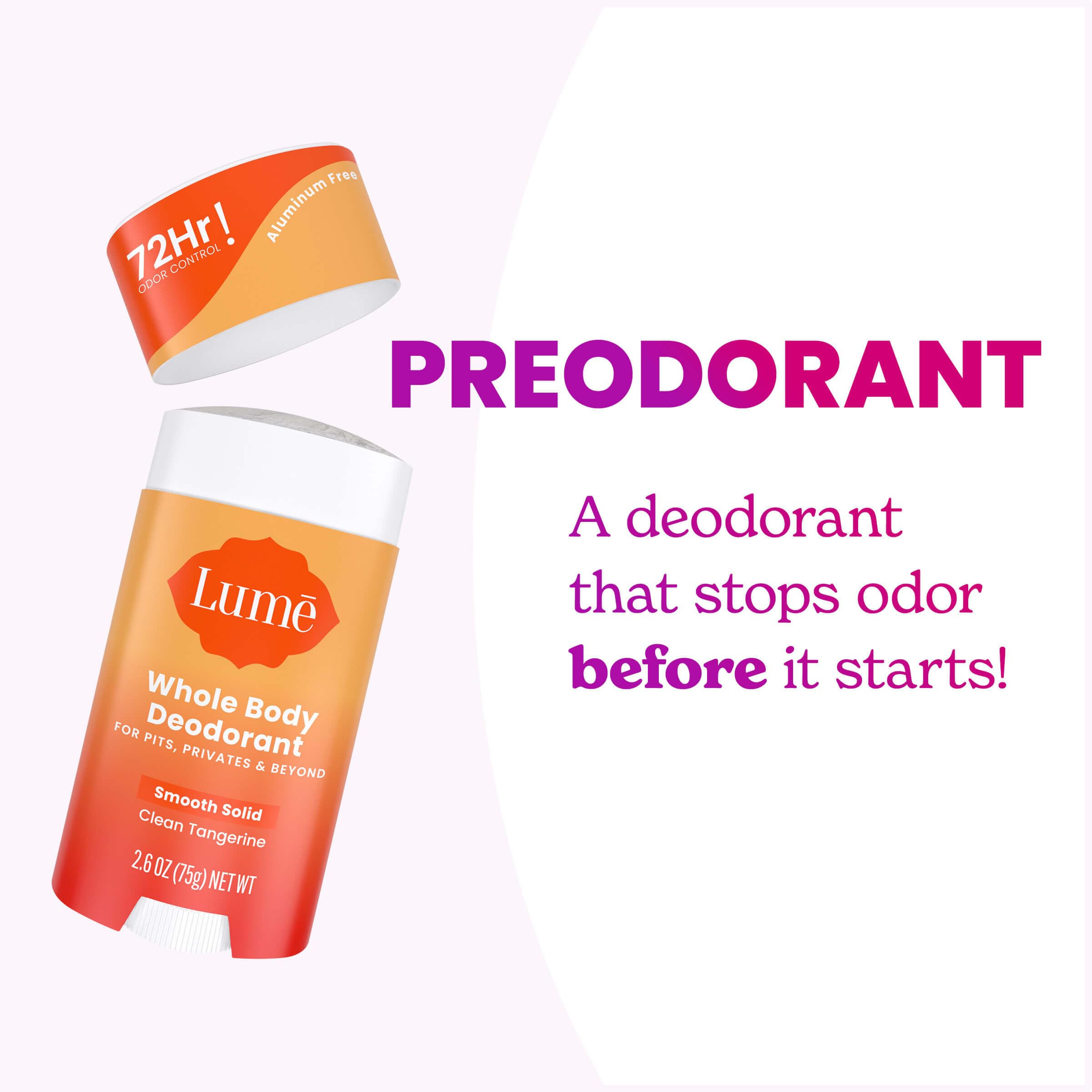Lume starter pack front view inviting a complete odor-control routine.