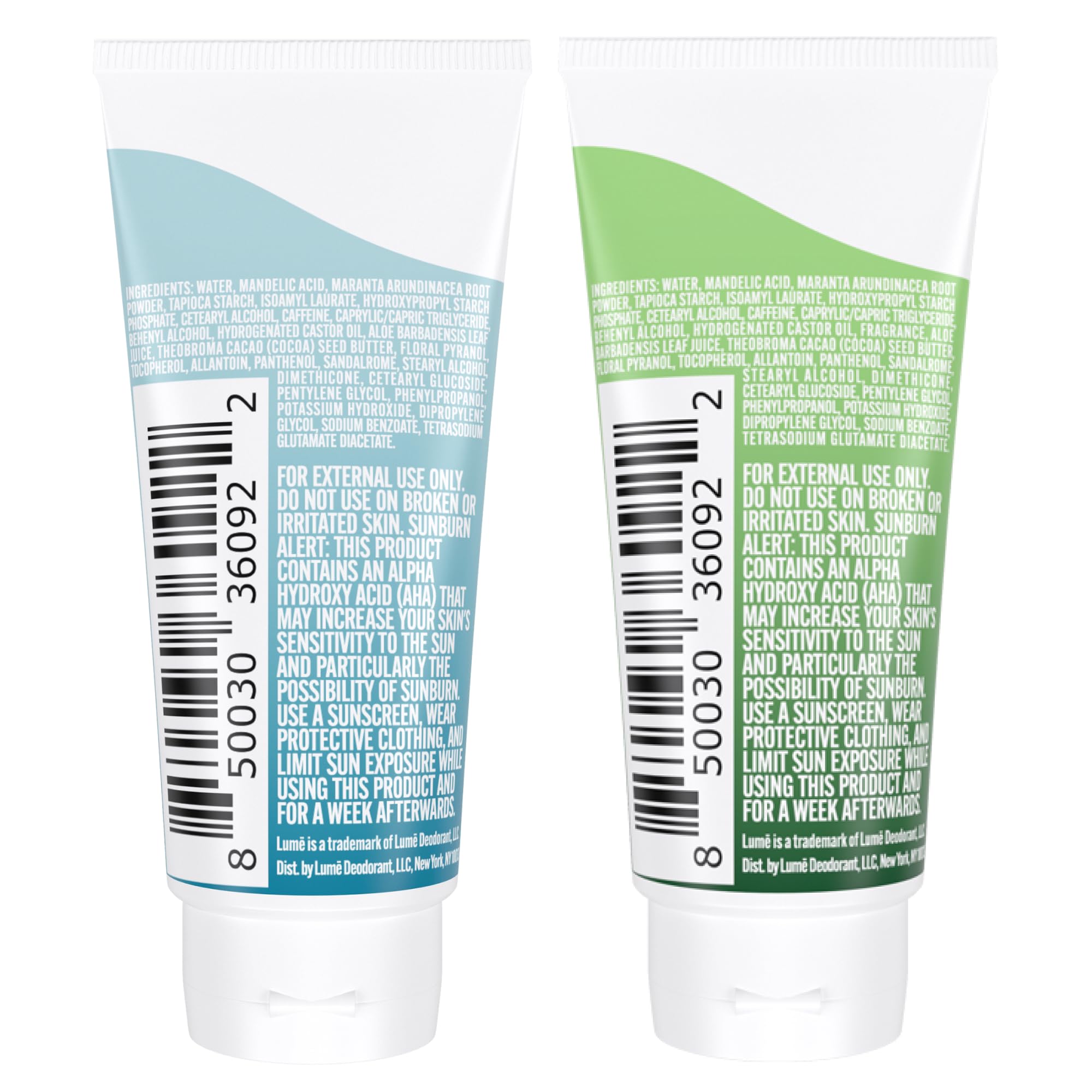 Travel bag scene with two-pack Lume for versatile body odor support