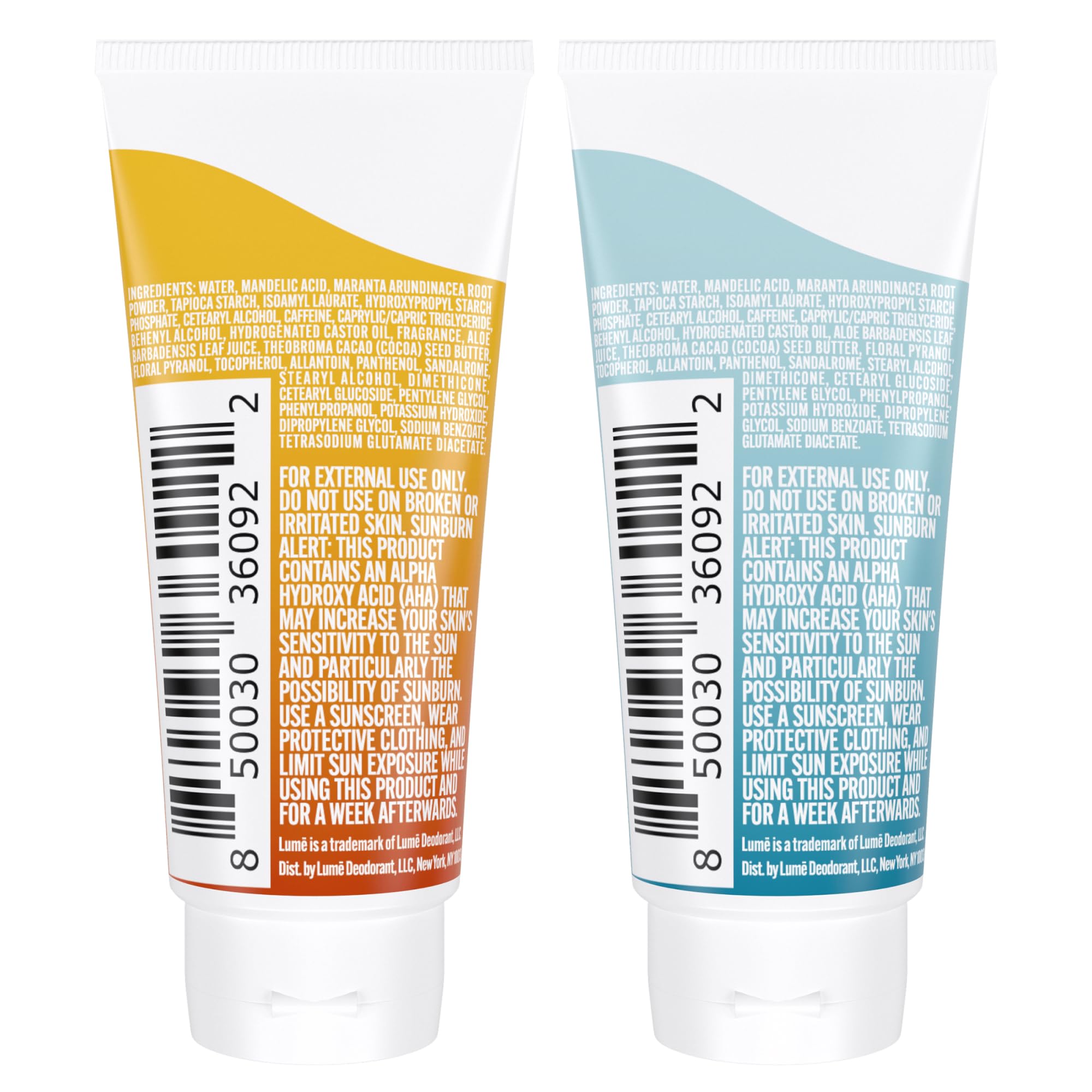 Lume travel-sized tubes fit purses and pockets for on-the-go freshness.
