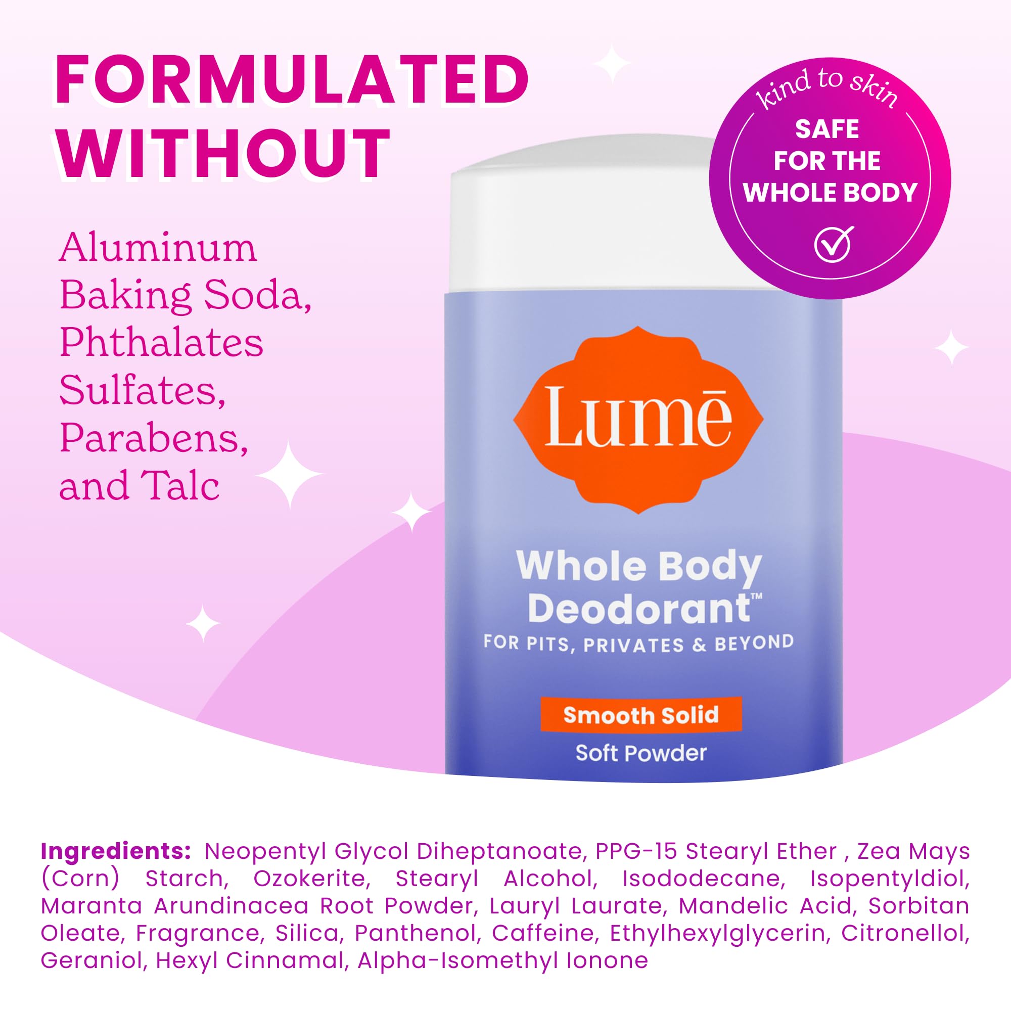 Two-pack box front view of Lume deodorant for home and travel use