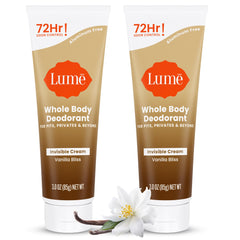 Lume Vanilla Bliss tube application for all-over odor control