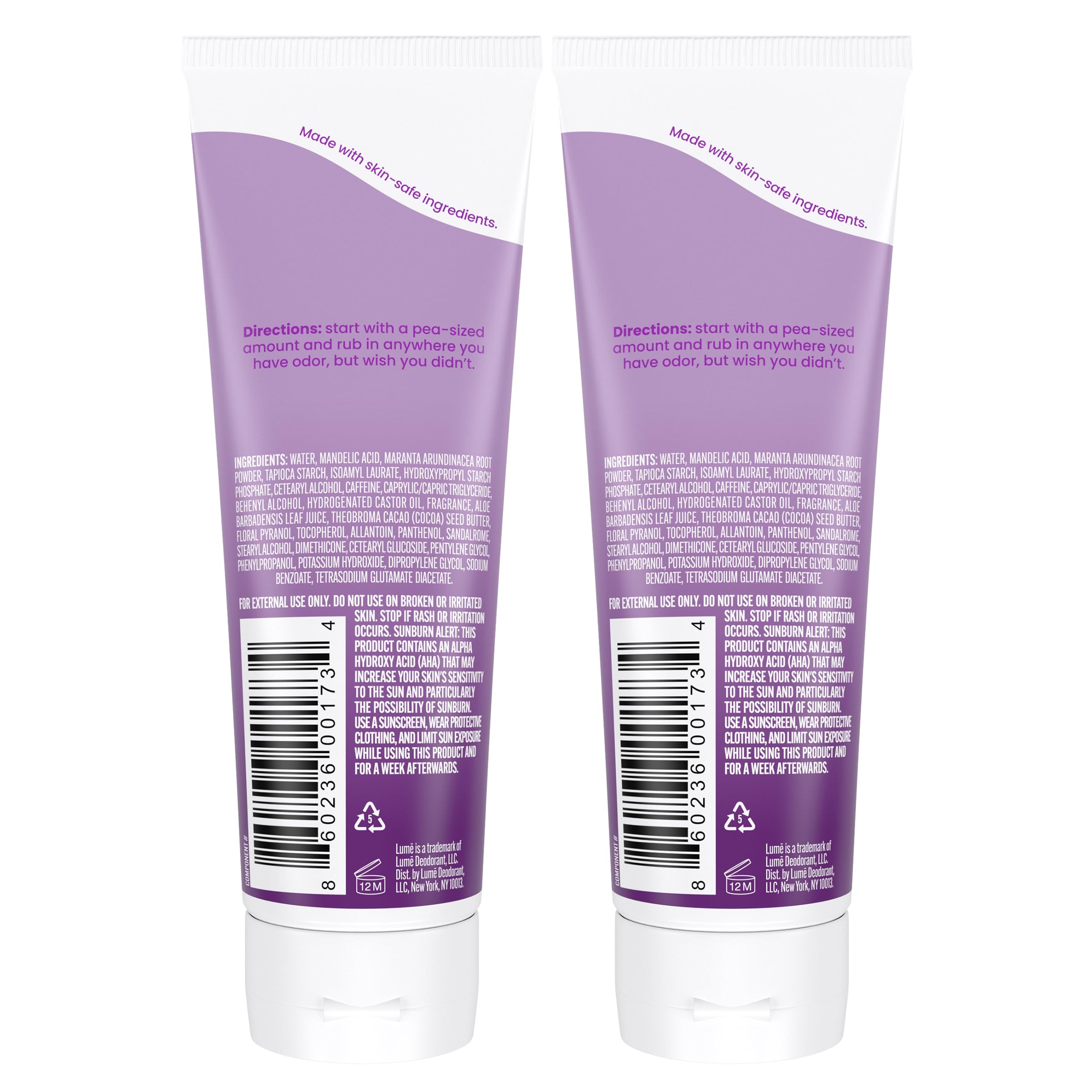 Lume Lavender Sage 2-pack box emphasizes value and continuous odor control