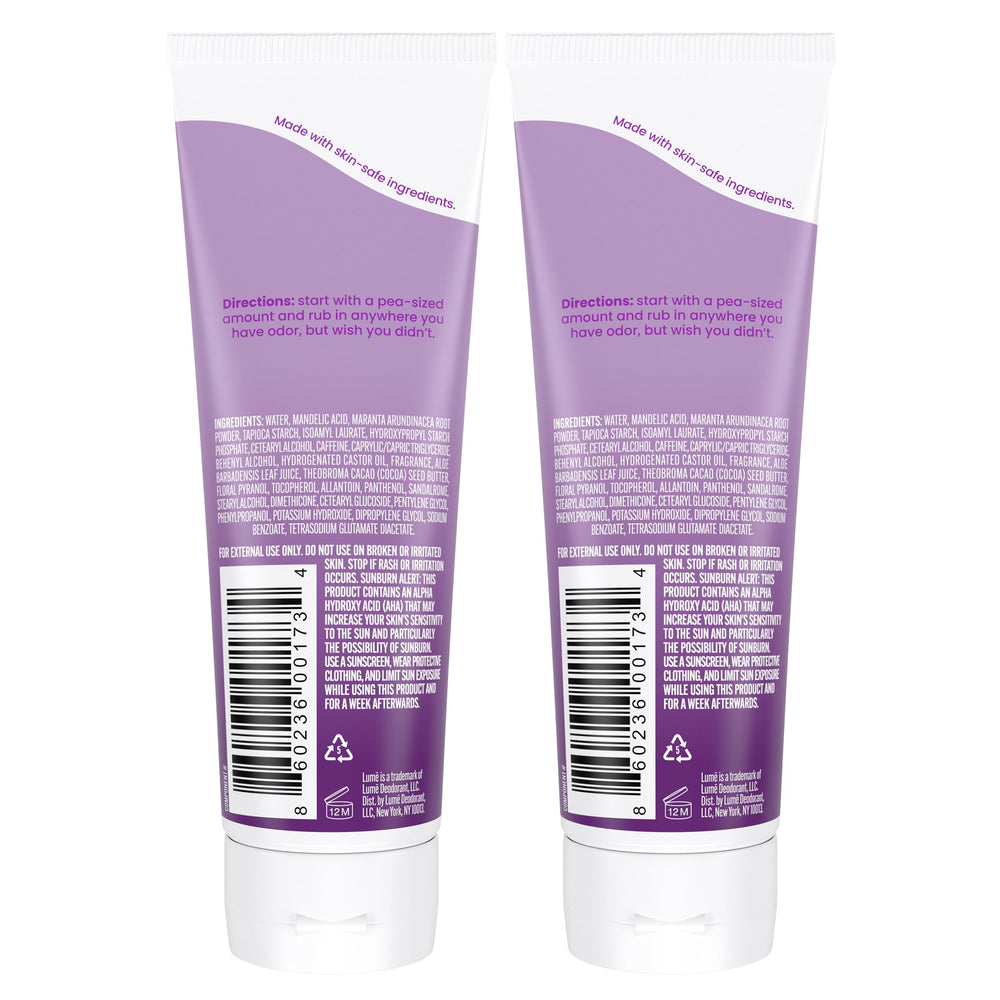 Lume Lavender Sage 2-pack box emphasizes value and continuous odor control