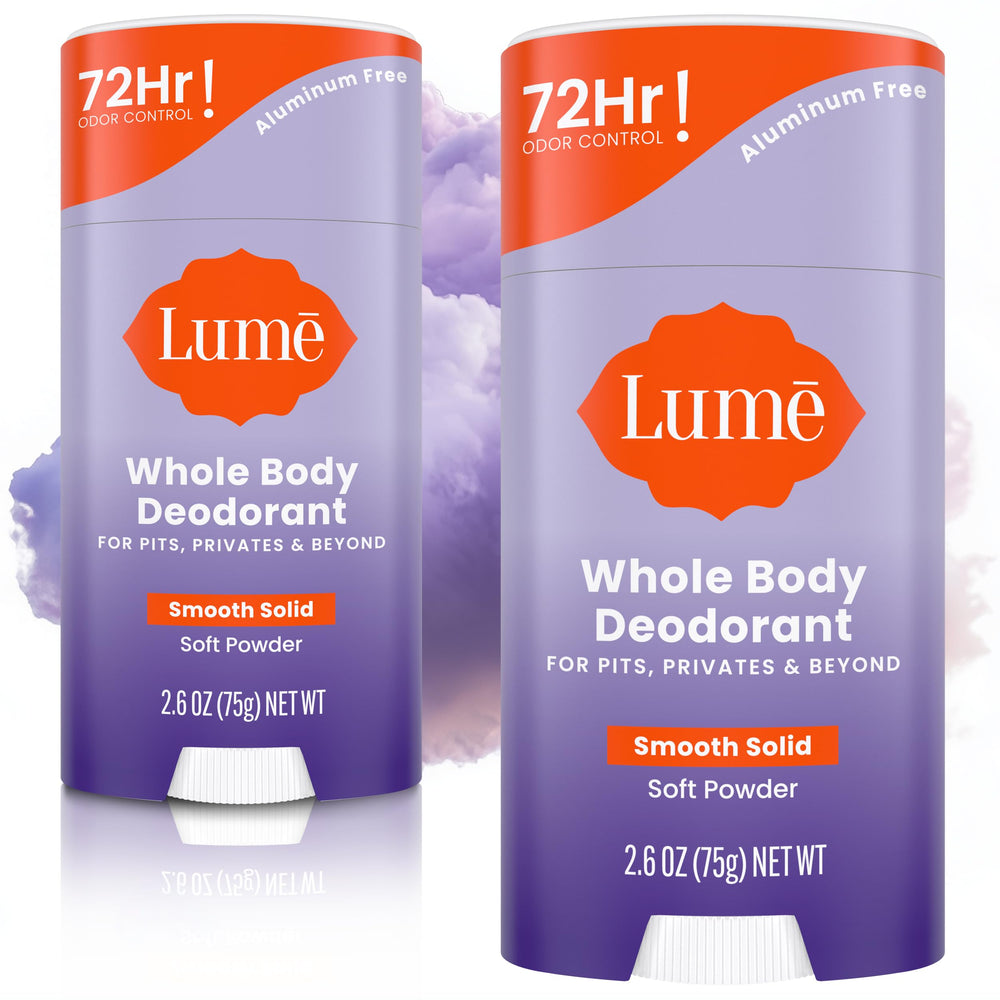 Lume Whole Body Deodorant smooth solid stick applies for all-day odor control