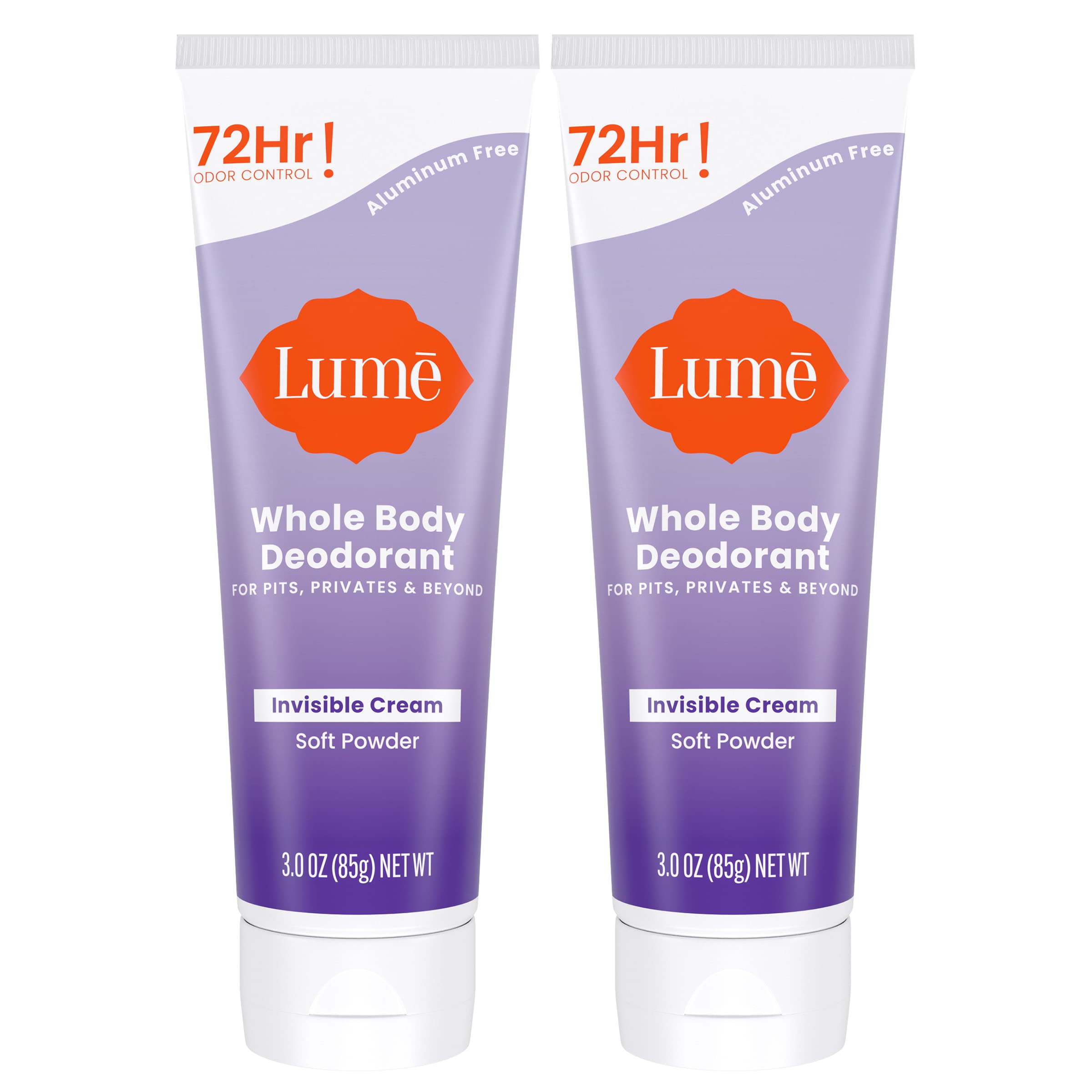 Lume Whole Body Deodorant soft-powder tube for all-day odor control.