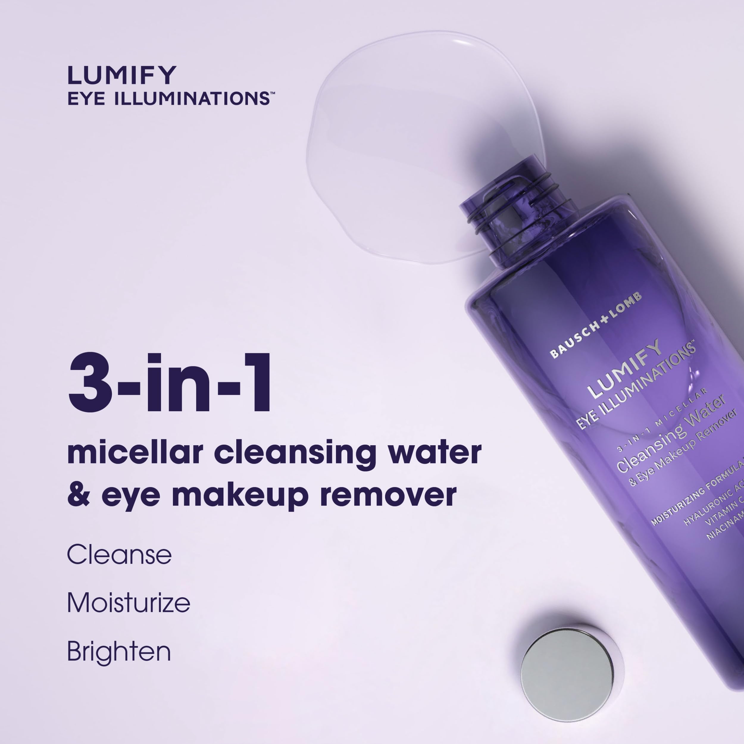 LUMIFY, desmaquillante para maquillaje resistente al agua sin frotar.