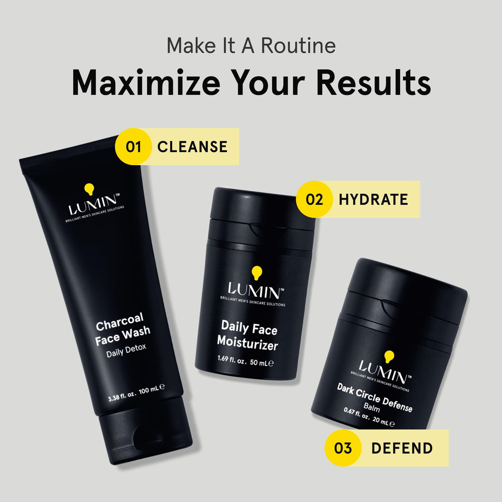 Lumin Charcoal Face Wash foam demonstrates gentle exfoliation and refreshing feel
