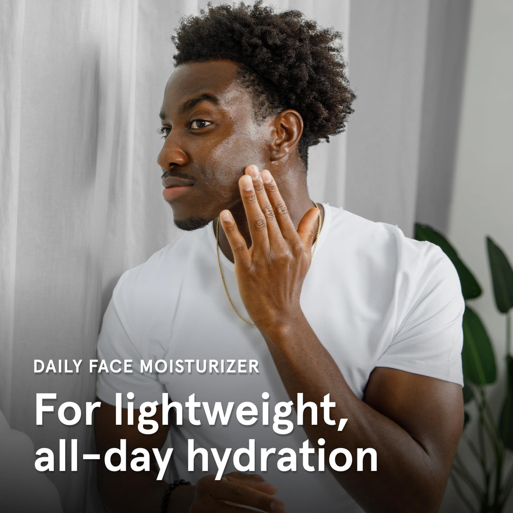 Lumin Daily Face Moisturizer routine setup suggests a simple daily skincare habit.