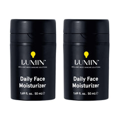 Lumin Daily Face Moisturizer for Men bottle pump showing lightweight hydration