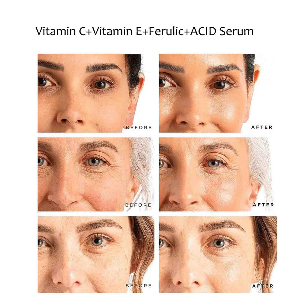 LuminaSkin Vitamin C serum texture swatch on skin showing smooth glide.