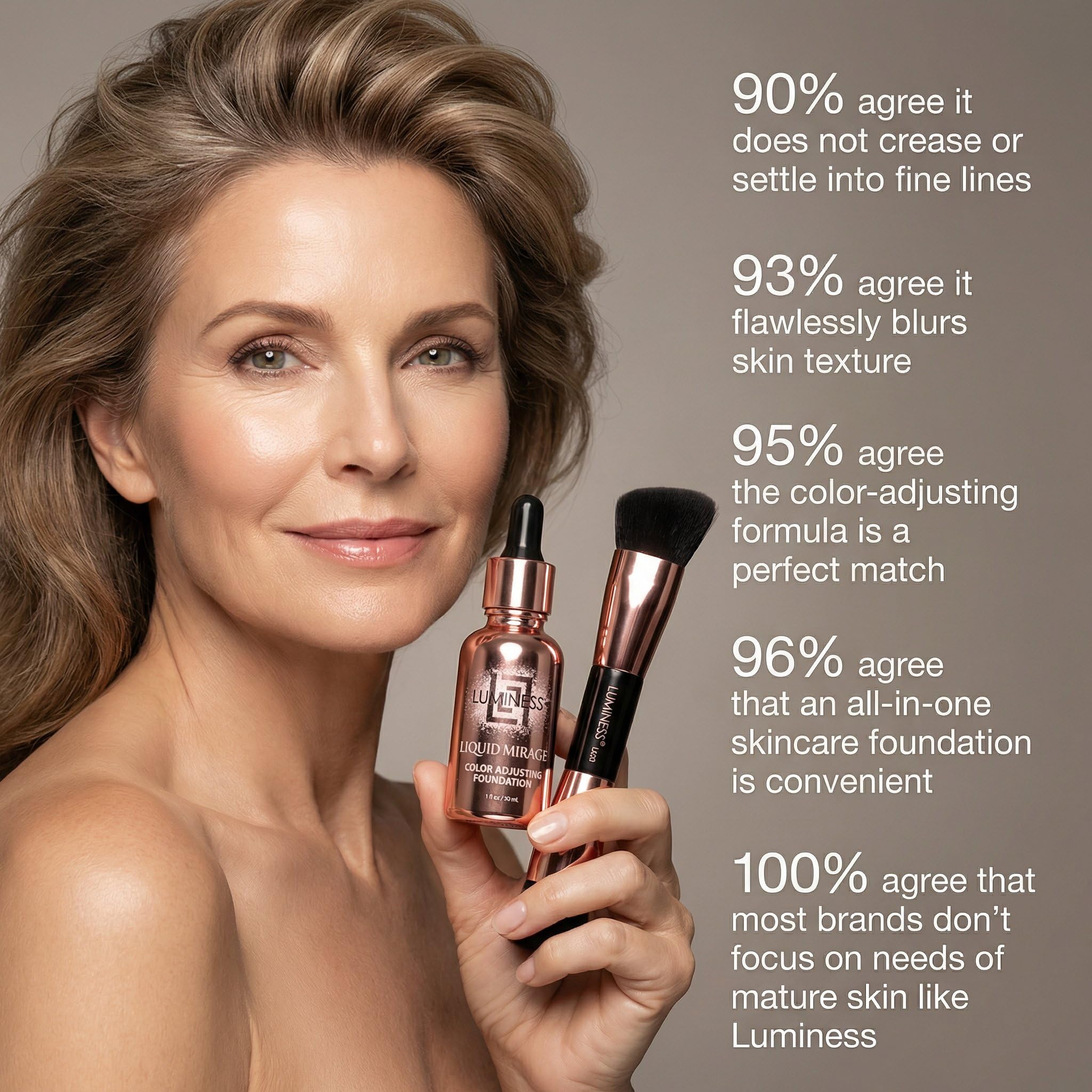 LUMINESS Liquid Mirage with hyaluronic acid for hydration and glow