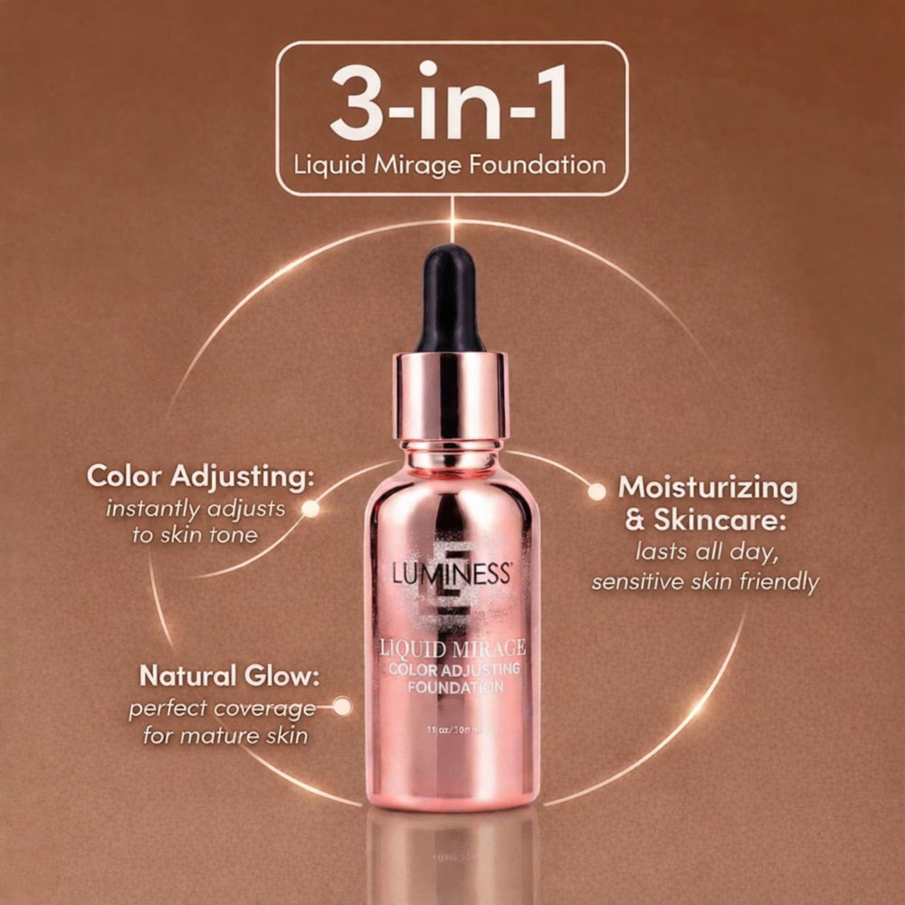 Luminess Liquid Mirage texture under soft lighting highlights lightweight feel