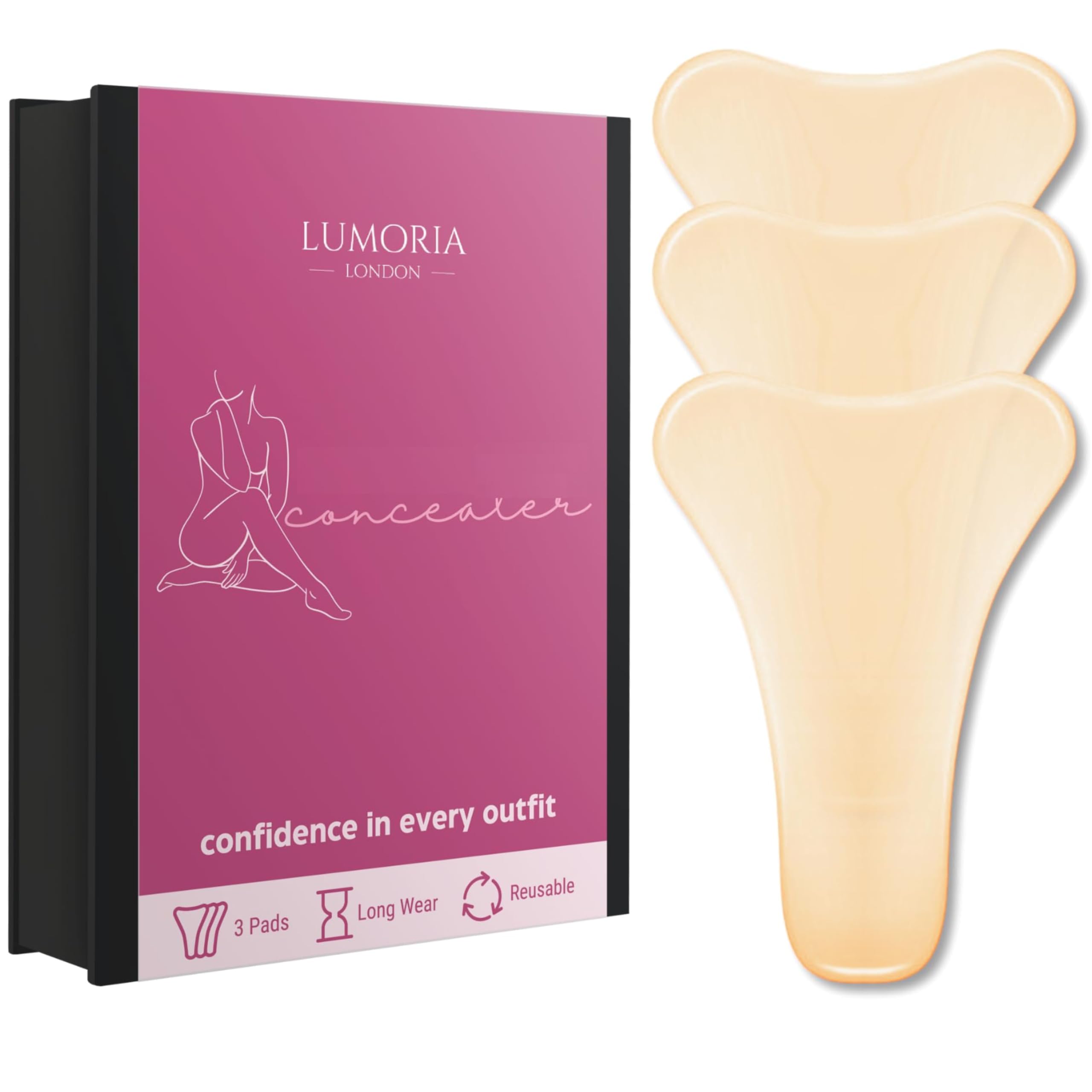 Lumoria almohadillas camello sin costuras para contorno suave bajo leggings.