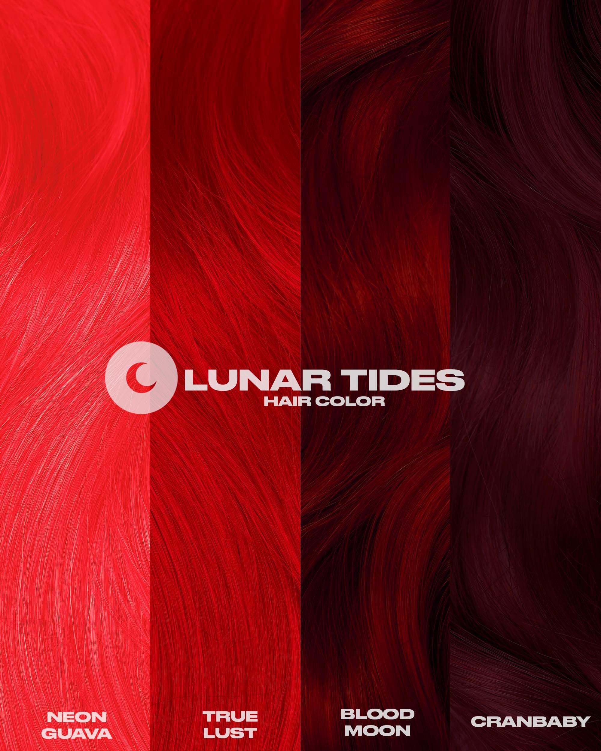 Lunar Tides Blood Moon swatches reveal depth of shade and versatility across styles.