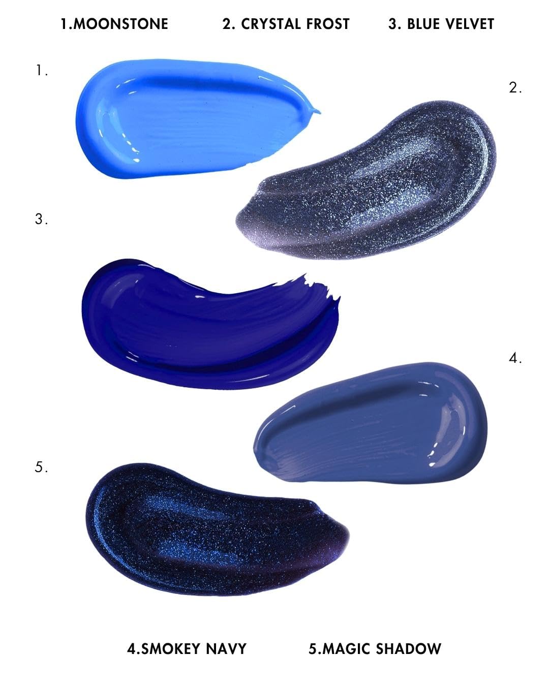 Finished Lunar Tides Blue Velvet look with velvety shine