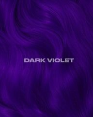 Lunar Tides dark violet swatch on hair showing a shade that fades gradually