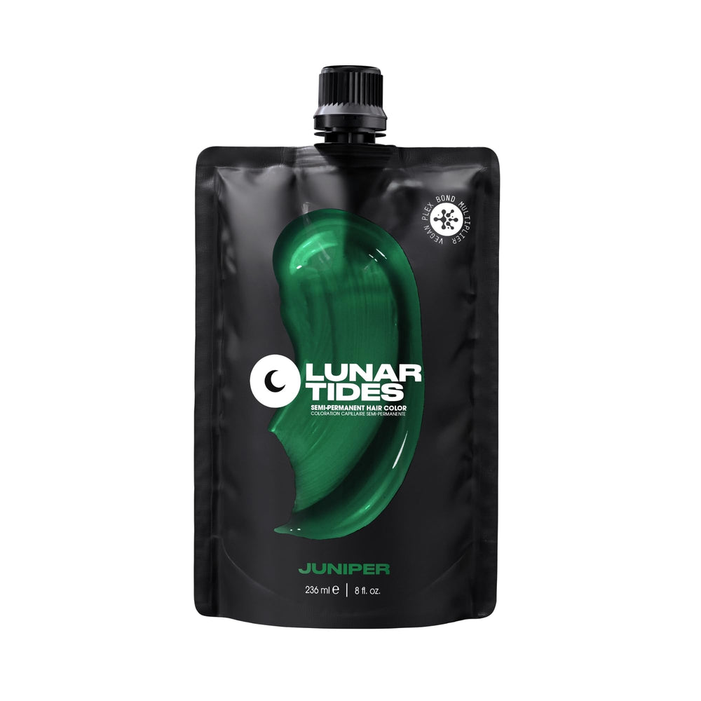 Lunar Tides Juniper bottle pour for smooth, even application of semi-permanent color.