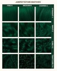 Lunar Tides Juniper hair-tone shows a rich, cool blue-green result.