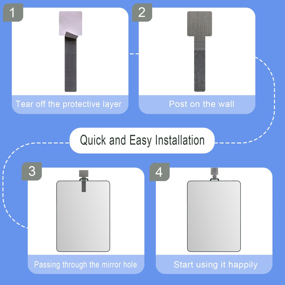 LUNCHIS durable, shatterproof shower mirror in an humid bathroom environment