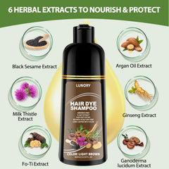 Lunory aceite argán ginseng nutre mientras colorea el cabello