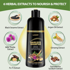 Lunory argan oil and ginseng infused formula nourishes hair with each wash