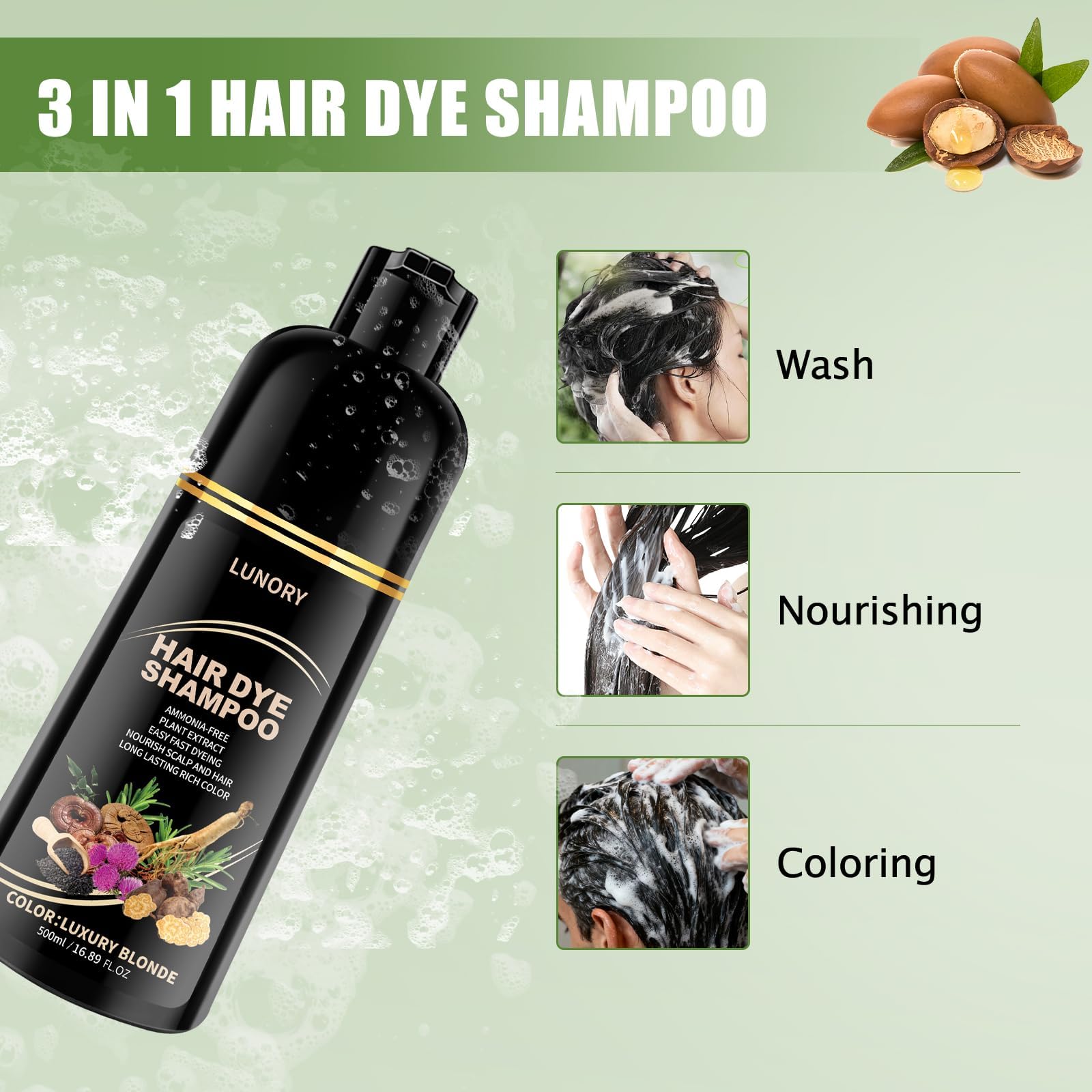 Lunory easy-application-steps demonstrates a simple, mess-free routine for vibrant color