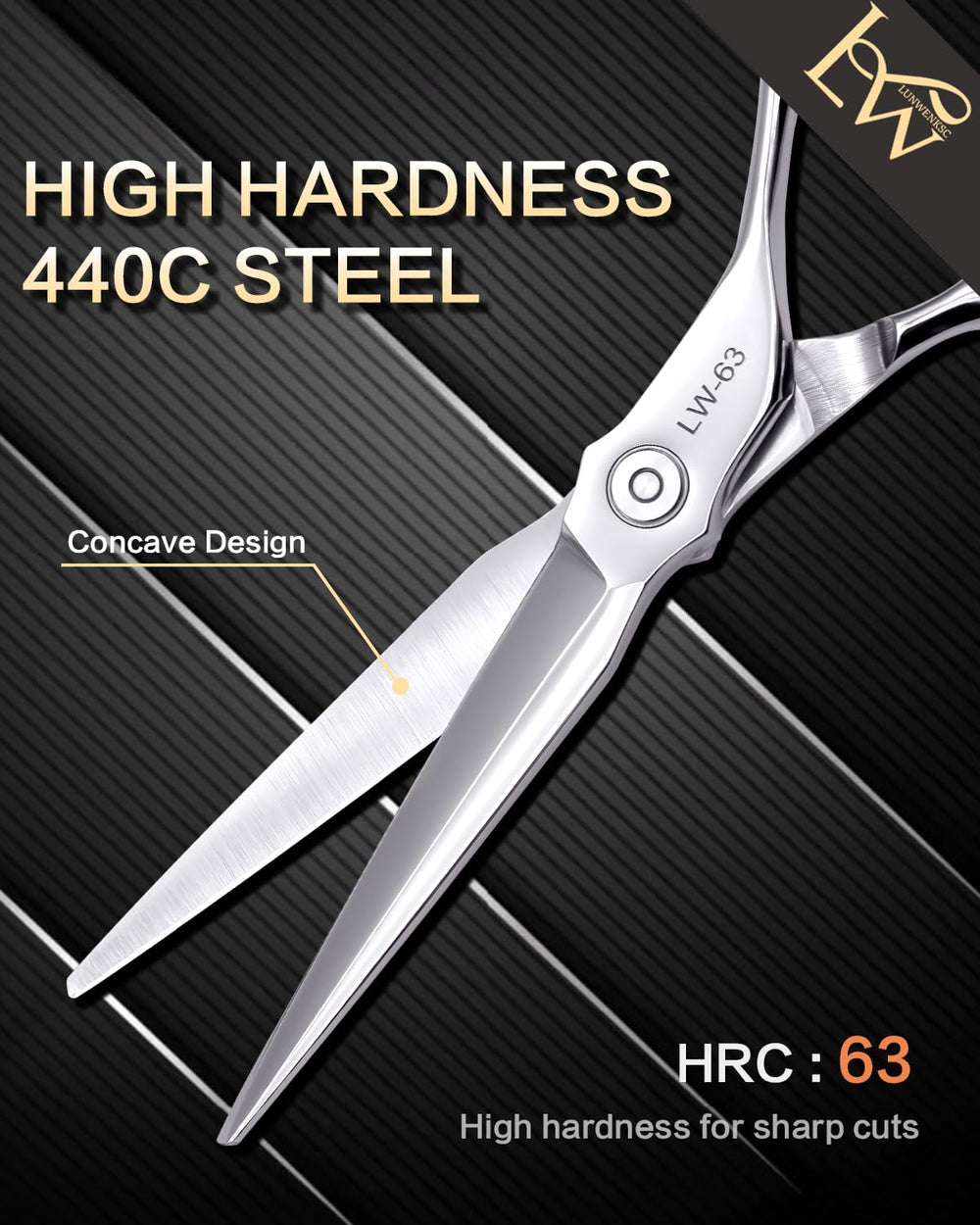 Lunwenksc concave self-sharpening blades stay sharp with use.