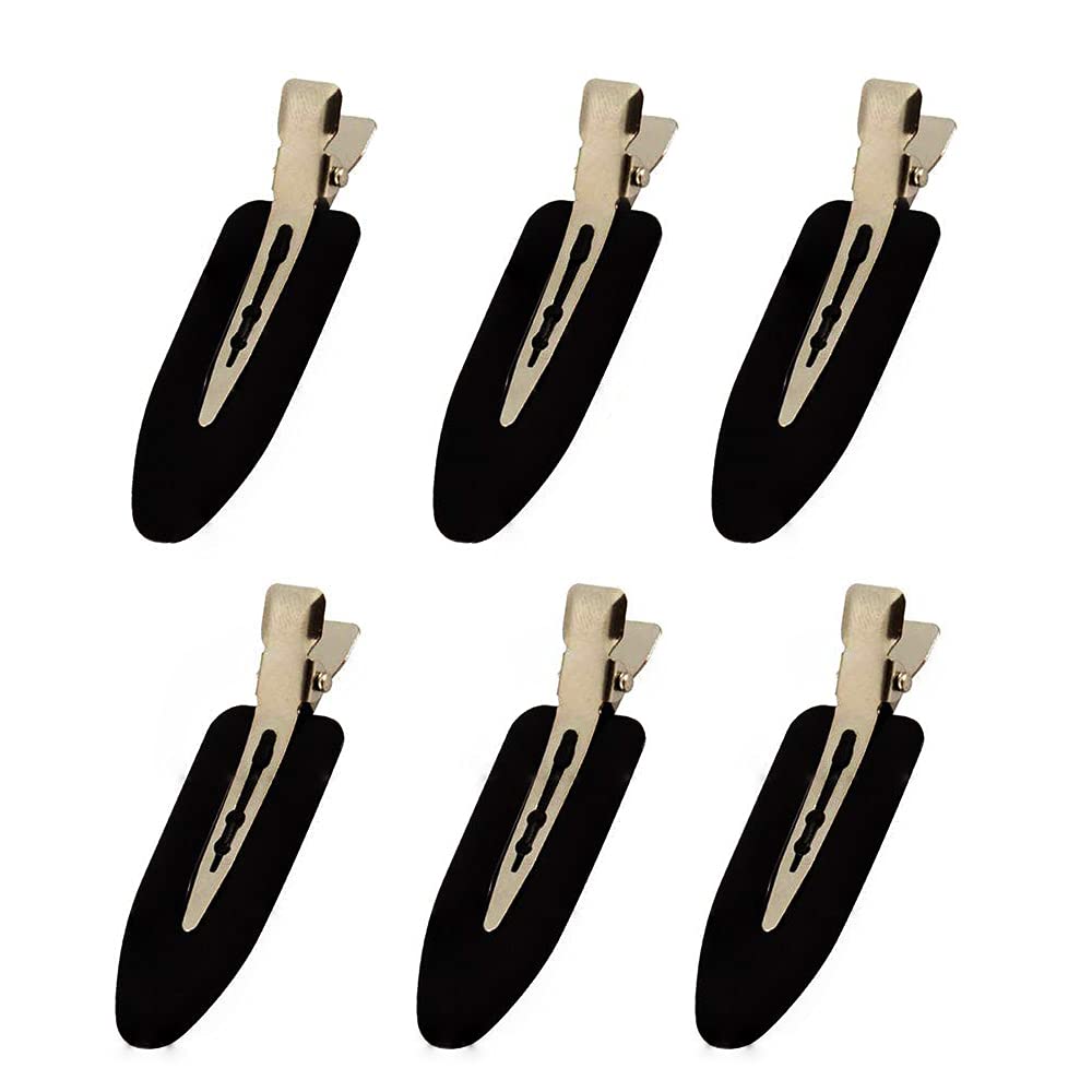 LUOTIVON pinzas sin doblez negro para peinado sin marcas