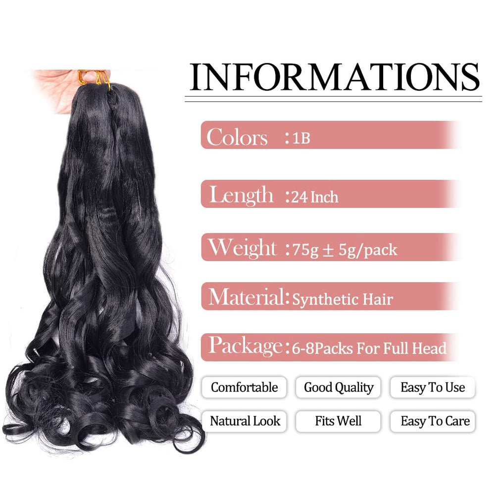 Luoyudu loose-wavy braiding hair 24 inch enables quick versatile updos
