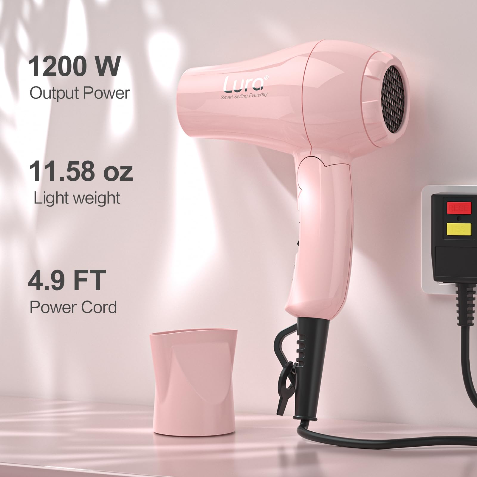 LURA light pink color adds style for travel grooming