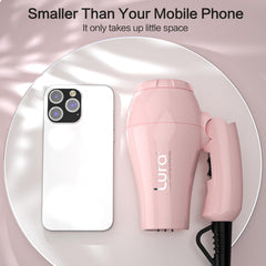 LURA mini travel dryer folded for minimal luggage space