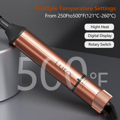 LURA Nano Titanium Hot Comb rose gold with LCD display for precise temperature control.