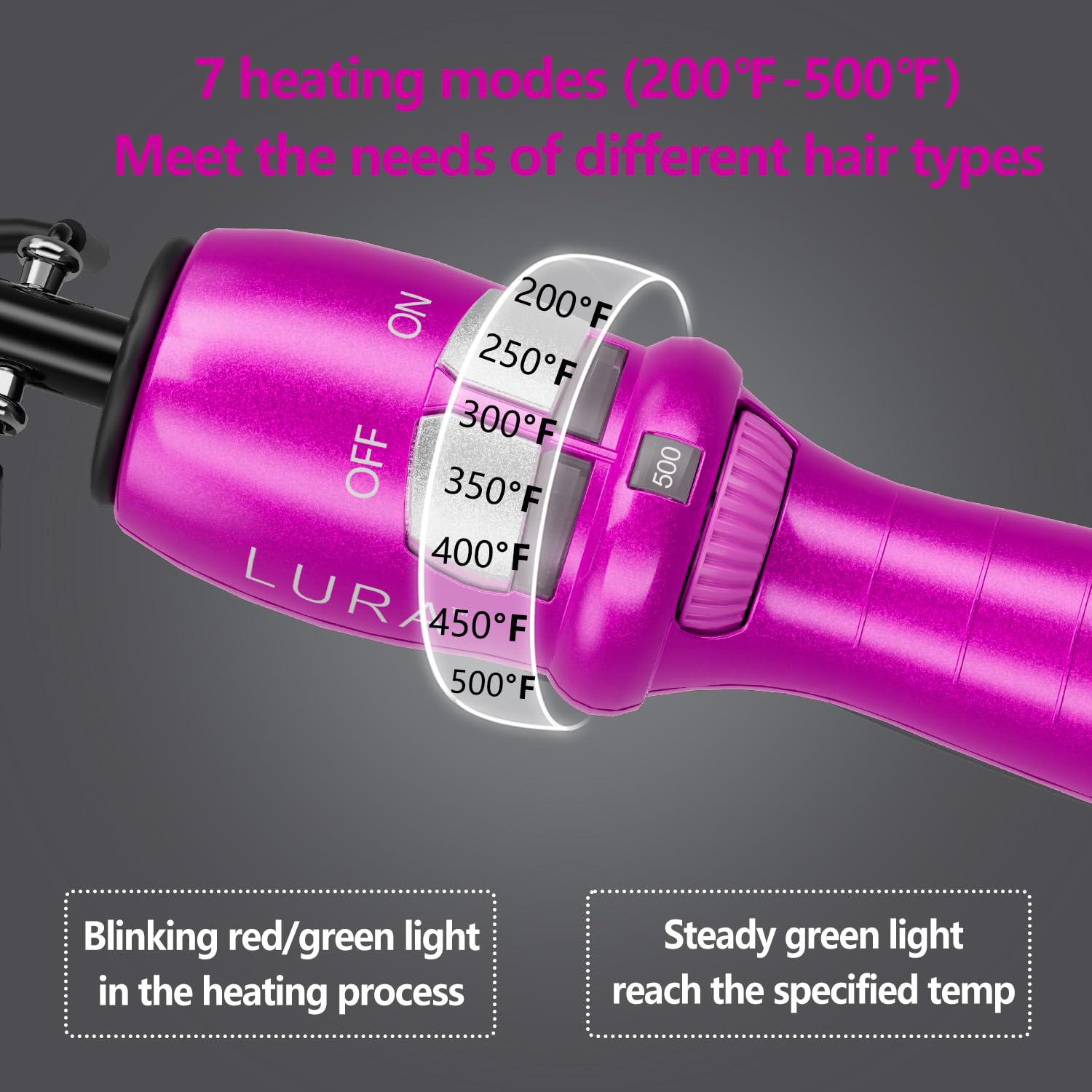 LURA pink hot comb in action straightening hair for a sleek look.