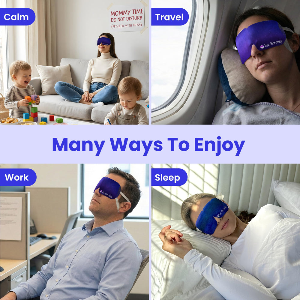 Lure Essentials Steam Eye Mask heat therapy provides calm, moisturized warmth