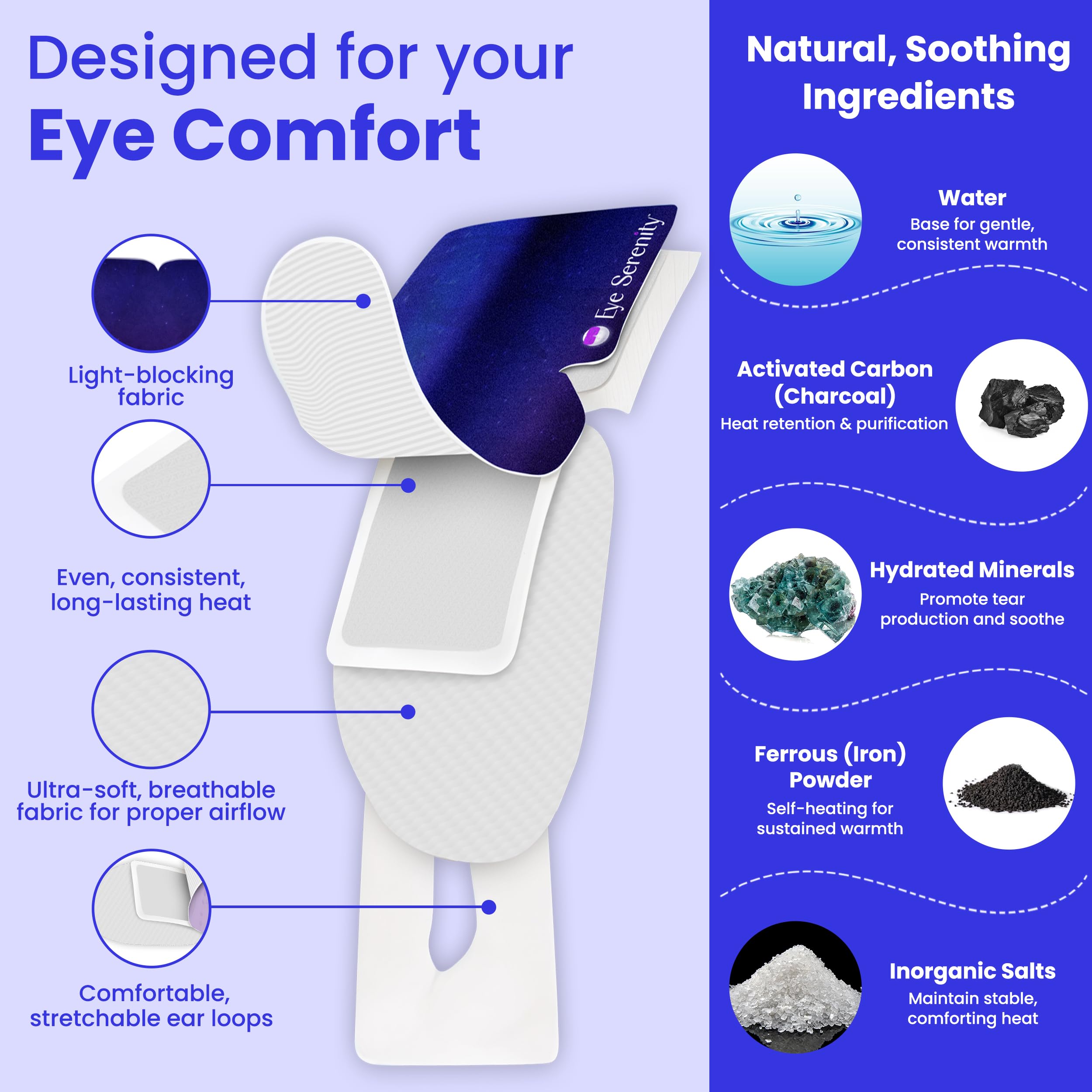Lure Essentials Steam Eye Mask travel case highlights portable single-use design