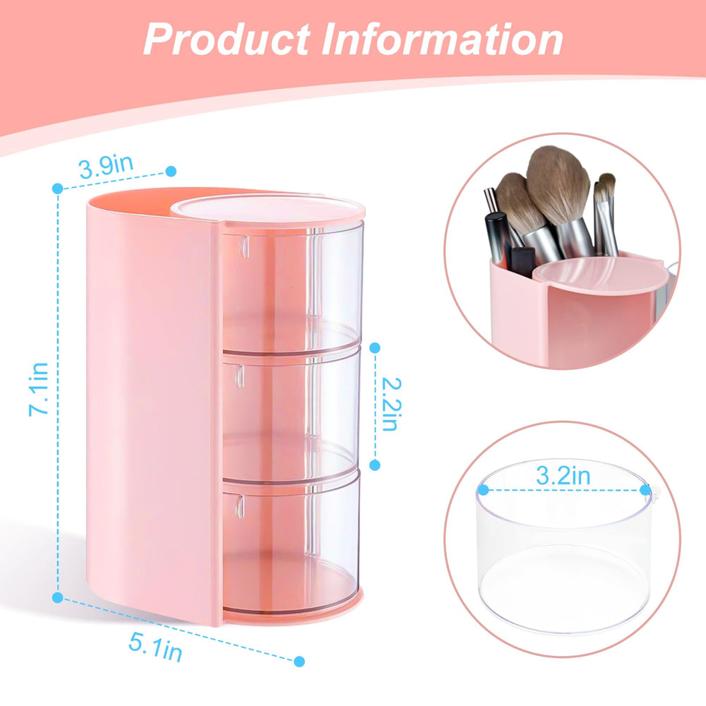 Luscinia compact dimensions help save space on small vanities while organizing essentials.