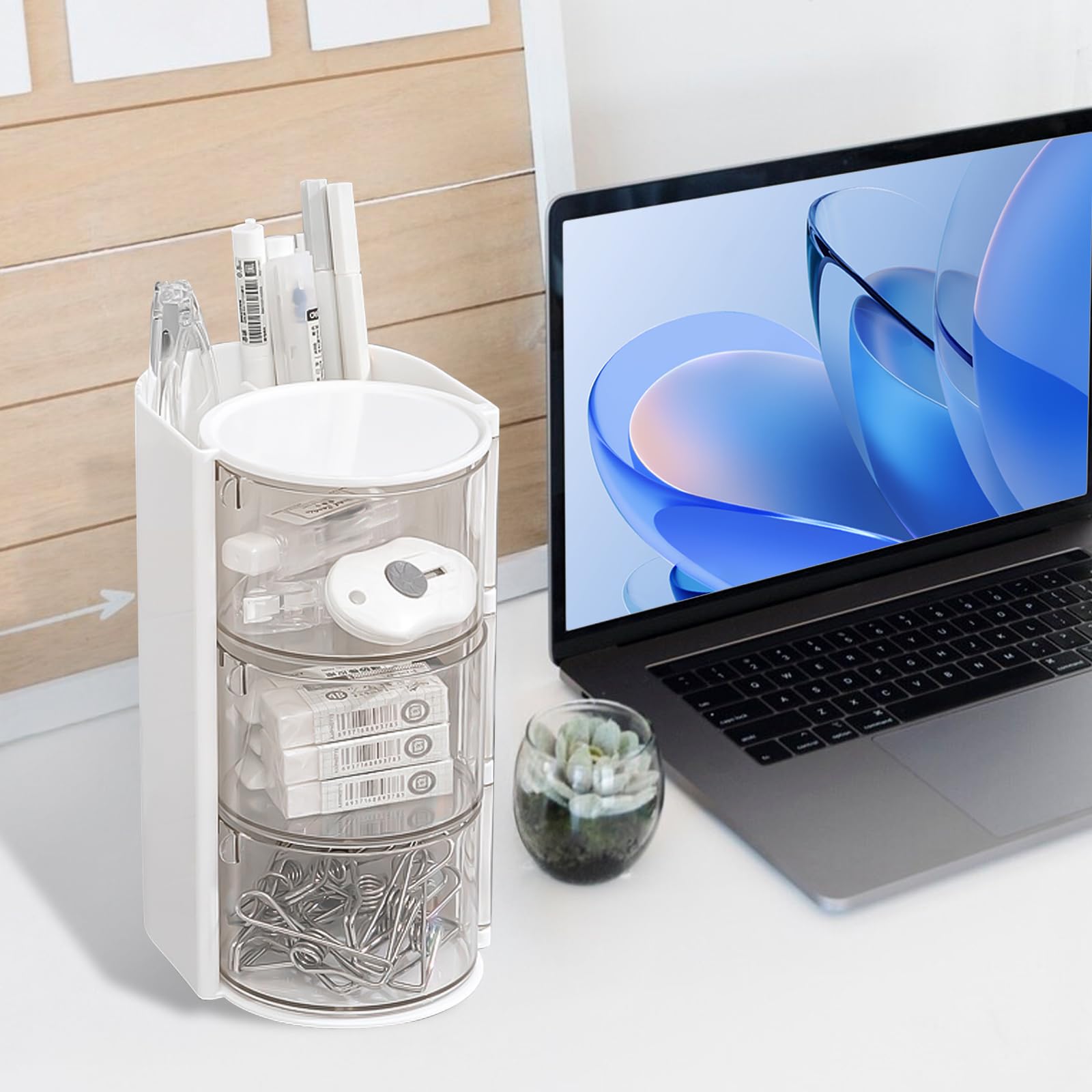 Luscinia earrings storage compartment for tangle-free display.