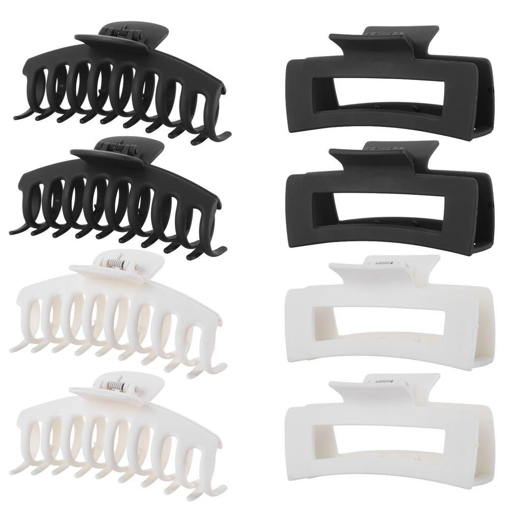 LuSeren 8 Pack Clips para Cabello Blanco con sujeción suave para uso diario.
