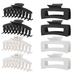 LuSeren 8 Pack Clips para Cabello Blanco con sujeción suave para uso diario.