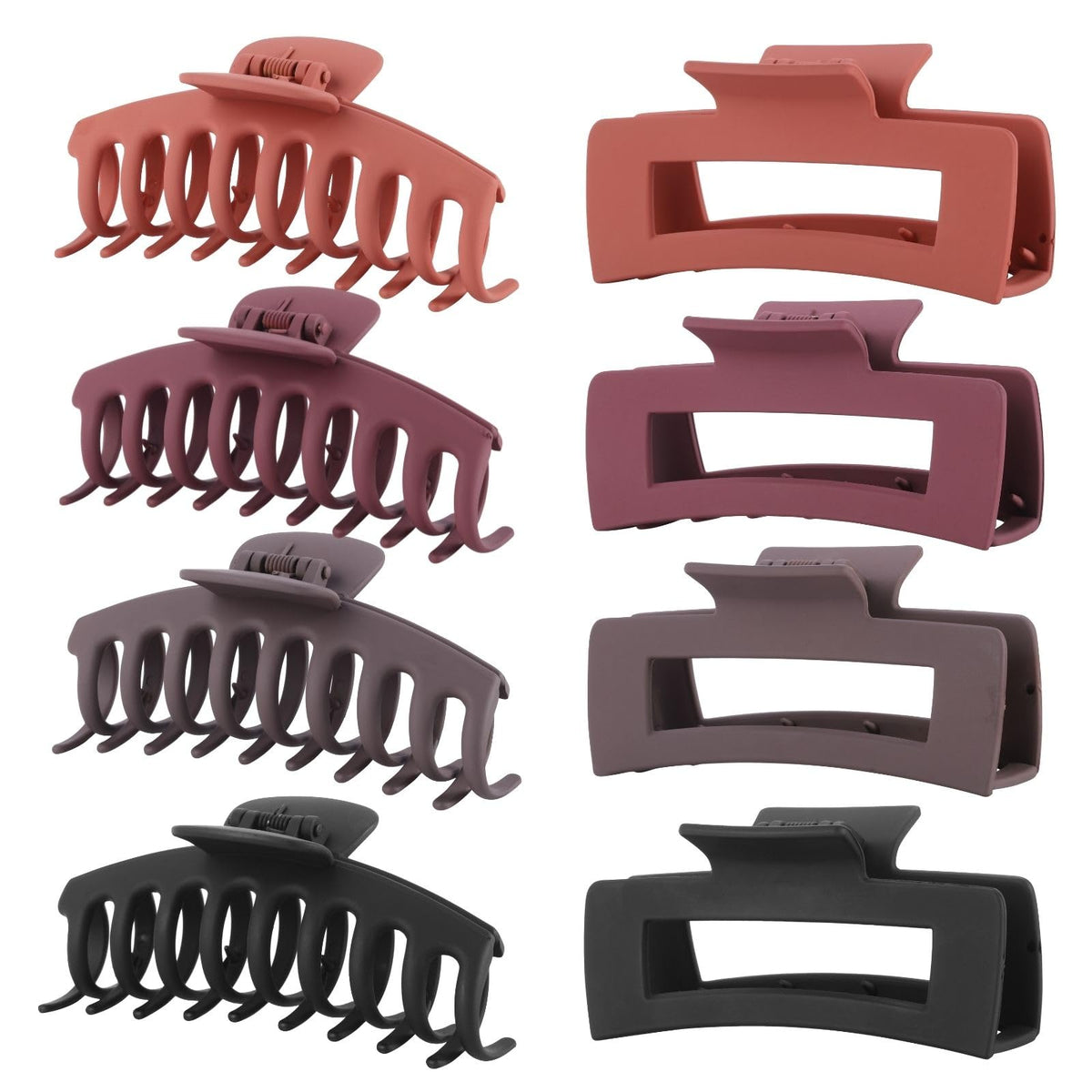 LuSeren 8 piezas pinzas para cabello grandes con agarre fuerte para peinados duraderos