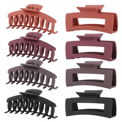 LuSeren 8 piezas pinzas para cabello grandes con agarre fuerte para peinados duraderos