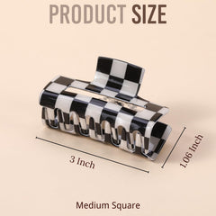 LuSeren black-white checkered clip adds retro flair with reliable grip