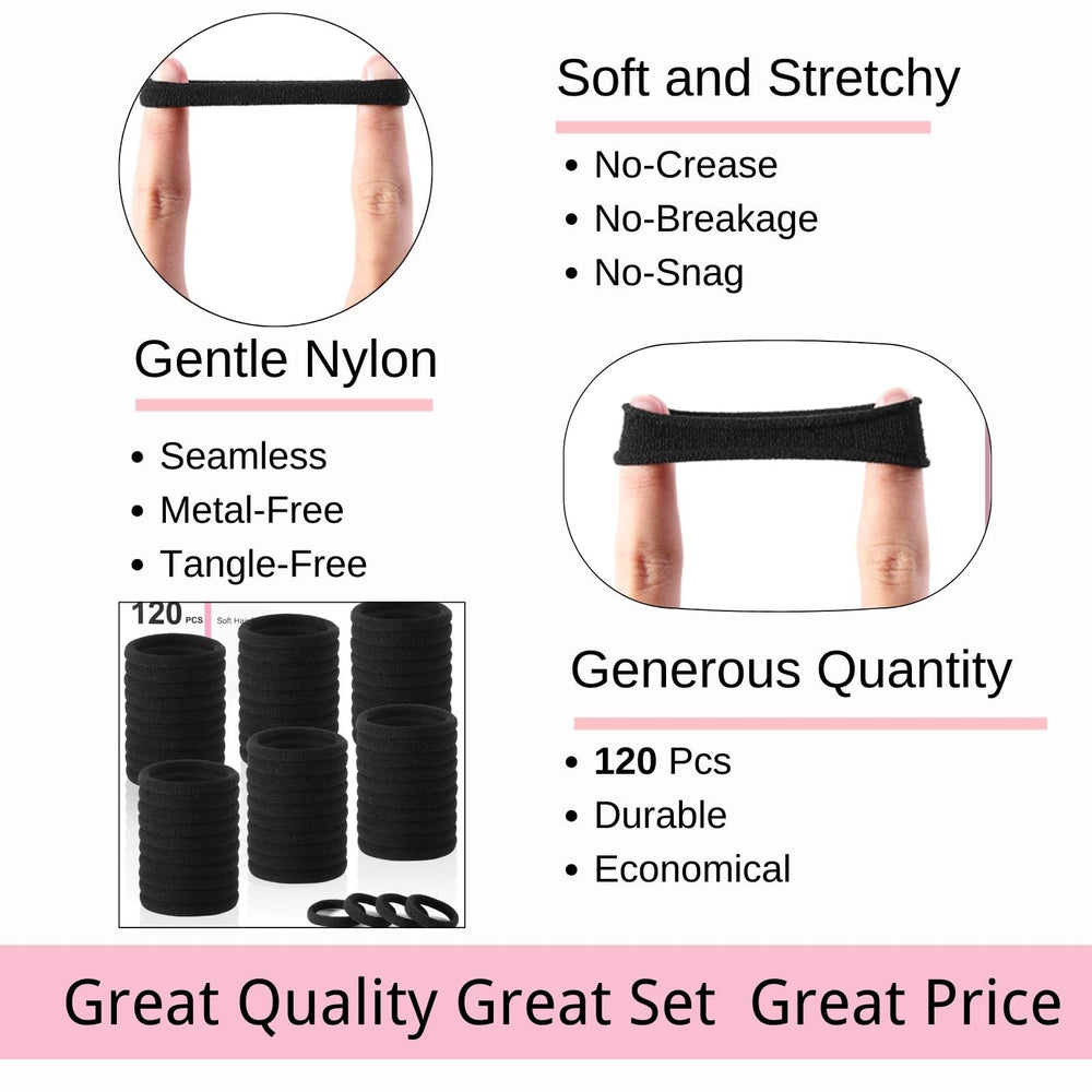 LuSeren bulk pack hair ties provides ready spare for gym desk or bag